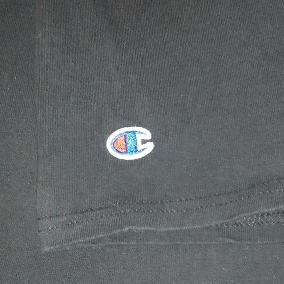 Champion Heritage Big‎ C Patch Black T-Shirt Large - Picture 5 of 5